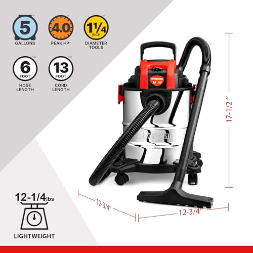Shop-Vac 5 Gallon Wet/Dry Vacuum with 4 Peak HP & Blower Function