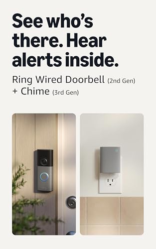 Ring Wired Doorbell with Chime - 2nd Gen, Speckled Gray & White