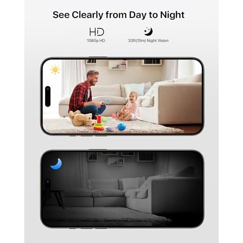 ZOSI Indoor Security Camera, 2Pack 1080P Home WiFi Camera with Phone App, Smart Motion Detection,2 Way Audio, Night Vision,C688 Baby/Pet Monitor,Memory Card/Cloud Storage,Works with Alexa,Plug-in