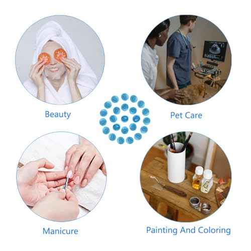 Large Disposable Nitrile Finger Cots, Non-allergenic No Powder Finger Protectors£¬ Suitable for Beauty, Manicure, Massage,Electronic Repair 100 pcs(Blue)