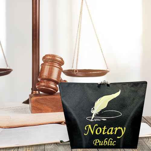 Notary Bag with Lock, 13x10''Waterproof Notary Supply Bag with 2 keys, Portable Security Storage Bag for Notary Journal, Stamp, Embosser, Ink Pad and Valuables(Pink)