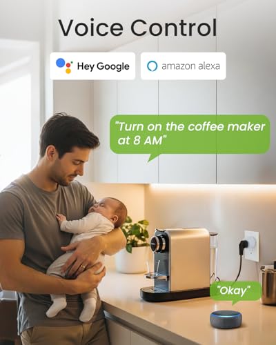 GHome Smart 5G WiFi Smart Plug Pack of 2, Voice Control Outlet Timer for Alexa & Google