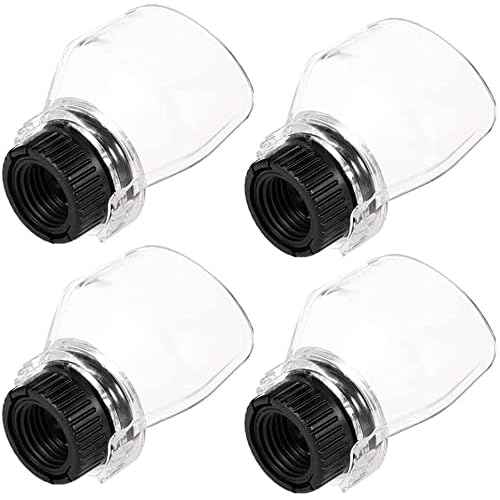 4 pcs Rotary Tool Shield Attachment, Safety Protective Cover Transparent Cover Shield Kit Accessories Wood Metal Cutting Sanding Polishing for Rotary Grinder