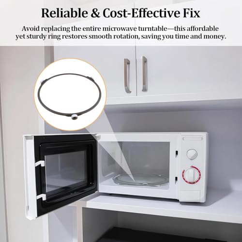 Smrtcol 7-Inch Microwave Turntable Ring Replacement with 3 Smooth Rollers - Universal Fit