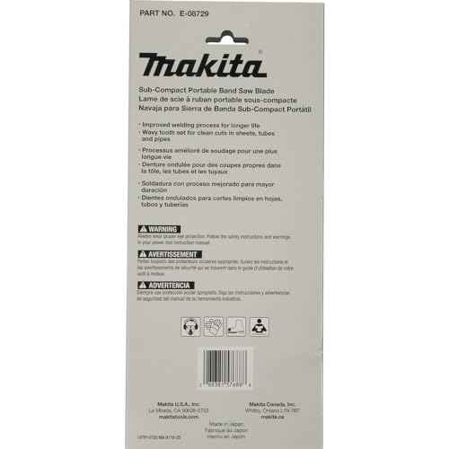 Makita E-08729 28-3/4" 14 TPI Bi-Metal Sub-Compact Portable Band Saw Blade