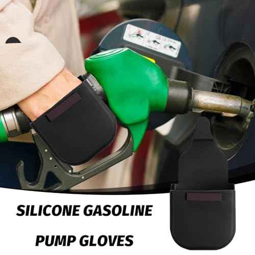 Silicone Gas Pump Glove,Gas Glove,For Gasoline Pump,Silicone Gloves,Propane Gloves,Reusable Magnetic,Magnetic Gas For Car For Gas Handles And Keypads, Black