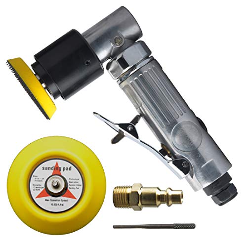 PROSHI 2-Inch & 3-Inch Angle Orbital Sander - Pneumatic Random Orbital Air Polisher for Auto & Wood
