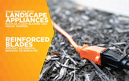 Woods Light Duty Extension Cord, 50Ft, 16 Gauge, General Purpose Cord, SJTW, Orange, 0723