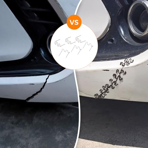 Mtsooning 1000 Pcs Welding Rods Hot Staple, Plastic Repair Machine Welding Staples Replacement for Car Bumpers Dashboards Lamp Holders Plastics Rings Supplies, Wave Shape 0.8mm 0.6mm Staple