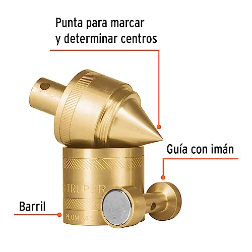 TRUPER PLOM-4L Brass Plumb Bobs w/ Center 21 Oz (582 g)