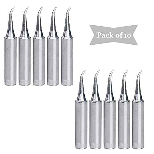 10 Pieces Soldering Iron Tips, 900M-T Solder Welding Replacement Tip Kit for Hakko, Radio Shack, TENMA, ATTEN, Quick, Aoyue, Yihua Soldering Station (900M-T-IS)