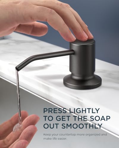 Matte Black Kitchen Faucet with Soap Dispenser & Pull-Down Sprayer - FORIOUS