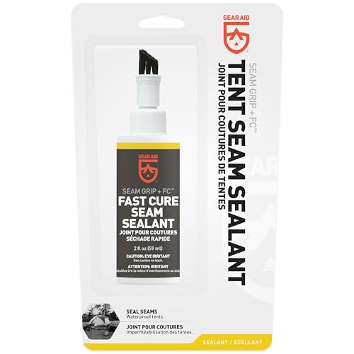 GEAR AID Seam Grip FC Fast Cure Sealant 2 fl oz for Tents, Tarps & Rainflies - Waterproof & Flexible