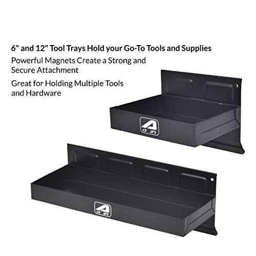 Aain Magnetic Toolbox Tray Set, Tool Box holder Accessories for Tool Organizer,Garage Storage, 2 Trays, Can Caddy, Paper Towel & Screwdriver Holder (A049)