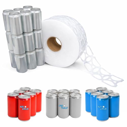6-Pack Rings (1000ct Roll) Universal Fit for 12oz Beer/Soda Cans | Ice N Cold