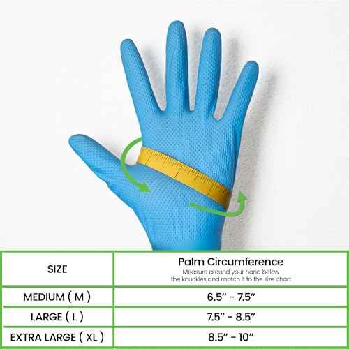 10 Mil Nitrile Non-Sterile Gloves | Heavy Duty Disposable | Diamond Texture | Latex Free | Blue | XL