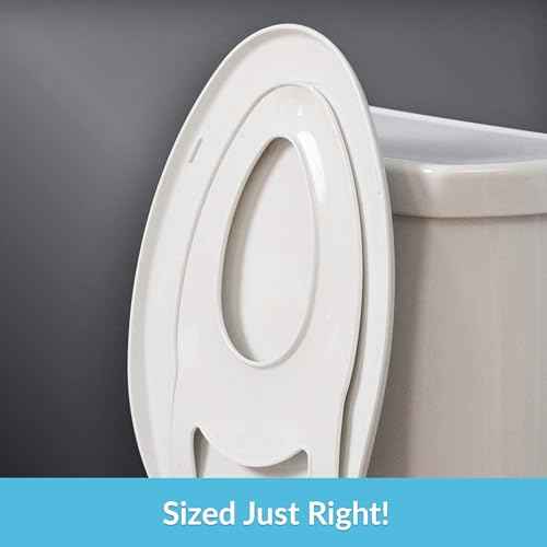Little2Big Toilet Seat with Built-In Toddler Potty Training Seat, Slow Close, Easy to Install, Made in USA, ELONGATED, White