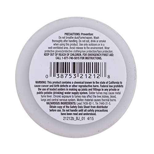 OATEY 21212 Rosin Leaded Core Solder, 1/8 In Dia, Silvery Grey, 1 Lb