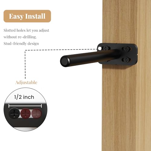 Crafterspirit 8 Inch Heavy Duty Invisible Wall Shelf Brackets - 8pcs