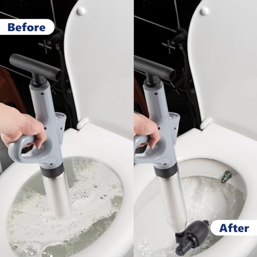 MaxxGeek High Pressure Toilet Plunger & Drain Blaster - Unclog Toilets & Sinks