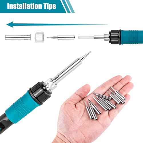 10 Pcs 900M Soldering Iron Tips, Replacement Soldering Tips, Compatible with HAKKO, Atten, Quick, Aoyue, Yihua, Vastar, and Major (Silver)