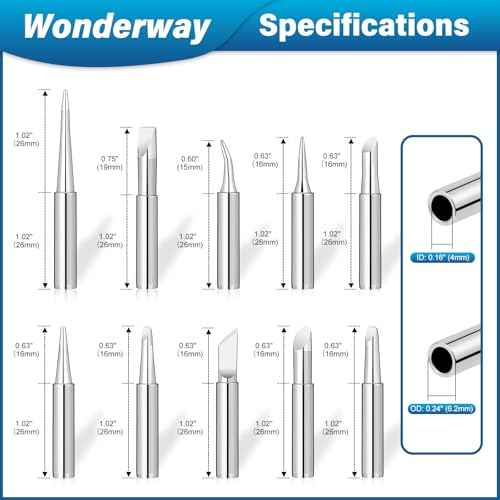 Tip Cleaning Kit, Solder Wick, 0.6mm Solder Wire, Solder Iron Tip, Brass Cleaning Wire, Soldering Tip Cleaner, Cleaning Sponge & Solder Flux, Supplied By Wonderway (SWK-002)