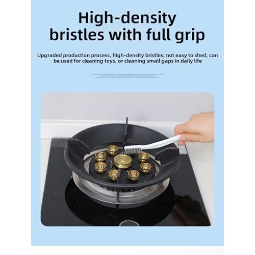 Stainless Steel Wire Brushes - Heavy-Duty Reinforced Bristle Cleaning Brushes for Kitchen, Industrial Use, Walnut Carving Gaps, Rust Removal & Polishing (5-Pack, 18cm White Handle)