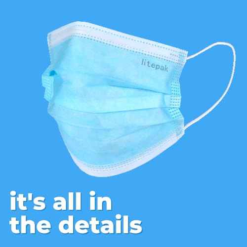 100pcs Premium Individually Wrapped Disposable Face Mask Black Premium Comfort Earloops Nose Wire