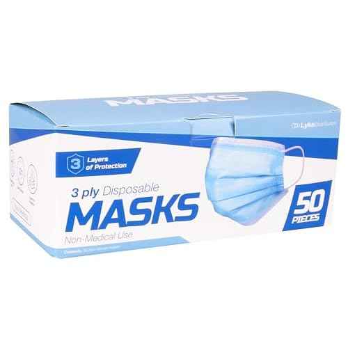 ASTM Level 3 Disposable Face Masks (3 Ply, ASTM F2100-23) Breathable Blue Face Mask for Air Pollution, Travel & Work Made USA
