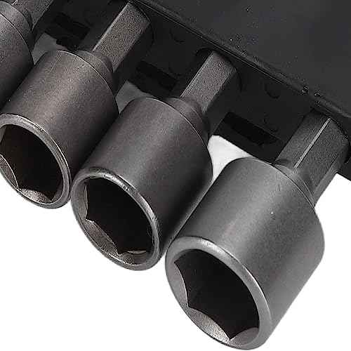 9 Pcs 1/4 Inch Hex Power Nuts Driver Drill Bit Tools Metric Wrench For Quicker Change Chuck Power Socket Aapter 5-13mm