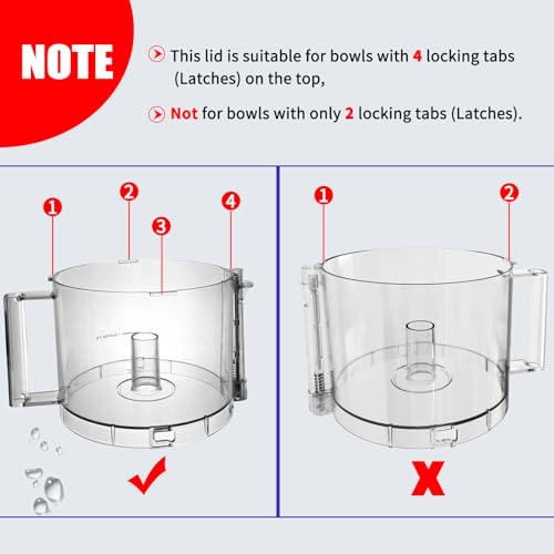 DFP-14NWBCT1 Food Processor Work Bowl Lid for Cuisinart DFP-14 (DLC-005AGTXT1)