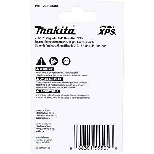 Makita E-01448 Impact XPS¢â 2-9/16" Magnetic 1/4" Nutsetter, 2/pk
