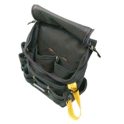 CLC Custom Leathercraft 1524 Ziptop Utility Pouch, Medium, Black, 11 Pockets