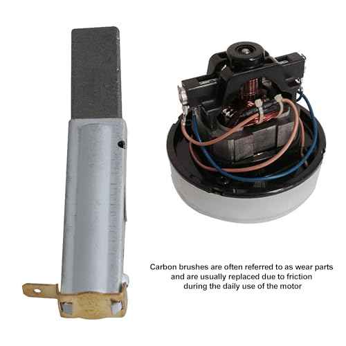 Vacuum Motor Carbon Brush Replacement Parts for Industrial Home Grey Shell Pack of 2