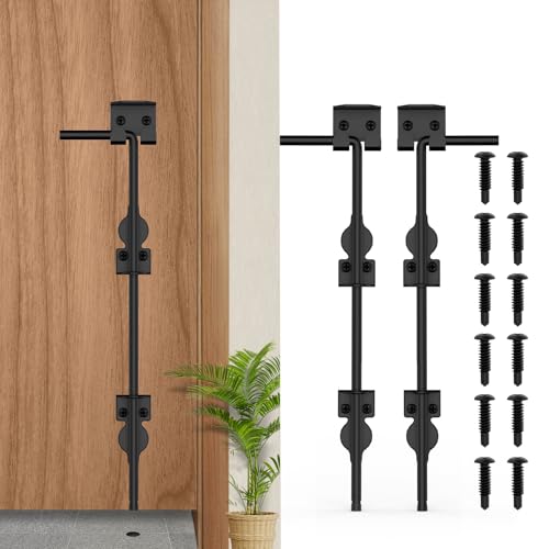 AHYYN 18" Heavy-Duty Cane Bolts for Gates, 2 Pack – Secure Fence & Door Latches