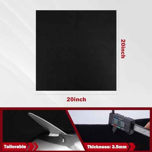 kanhiro Carbon Felt Welding Blanket Fireproof - 20" X 20" Heat Resistant Fabric 1800¡ÆF High Temp Insulation Blanket, Heat Shield Mat for Grill Stove Pit, Welding Pad for Plumbing Brazing