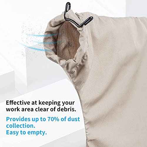 Table Saw Dust Collector Bag Fits Bosc/Dewalt/Makita/Ryobi/Craftsman/Porter Cable/RIGID/Metabo/Kobalt/Skilsaw/Delta/ (10" Tablesaws with 2.5" Dust Port)