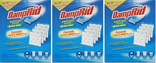 DampRid 42 oz Moisture Absorber Refill Pack, 3-Count No Scent