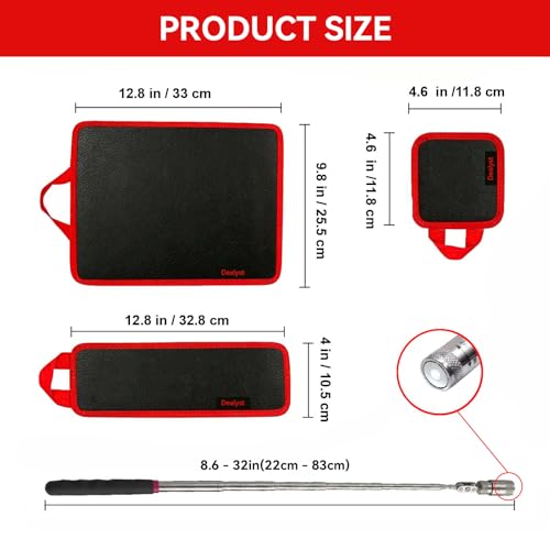 Flexible Magnetic Tool Mat with Non-Slip PVC Tray - Universal Garage Organizer