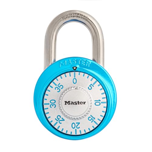 Master Lock Combination Padlock Light Blue Gym & School Lock 1561DLTBLU