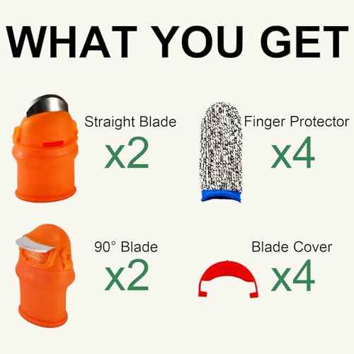 12 Pcs Gardening Thumb Knife Set, Finger Cutter with Anti-Cutting Finger Protector, Thumb Cutter for Vegetable Garden, Harvesting and Deadheading, Present for Gardeners