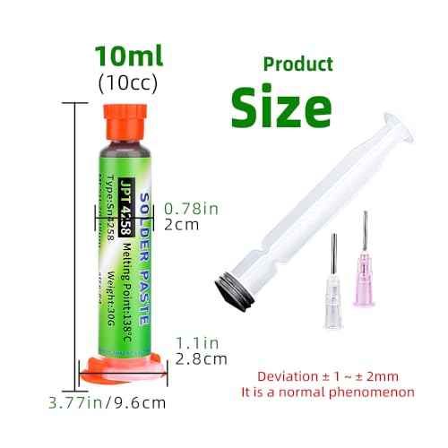 Sn42-Bi58 Solder Paste, No Clean Lead Free 30g Soldering Paste, 138¡É Melting Point, Low Temp Solders Pastes for Electronics Flux for BGA, SMD Repair (5 Pack)