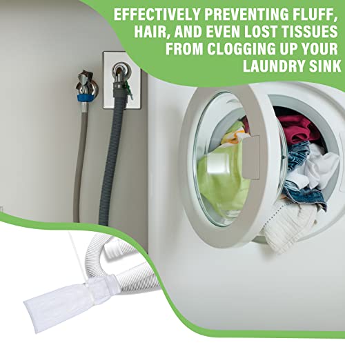 Shappy 24 Pack Washing Machine Lint Traps with Cable Ties (White) - Nylon Lint Catchers