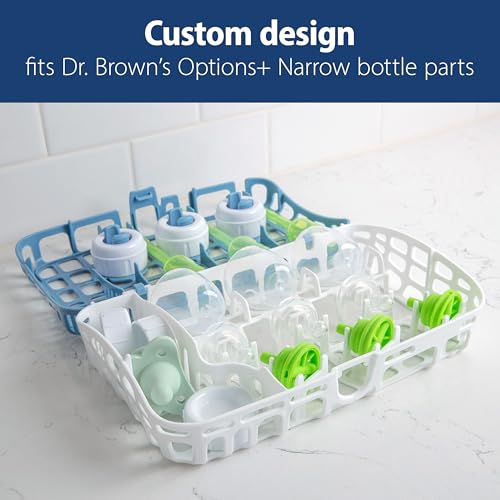 Dr. Brown's Options+ Dishwasher Basket for Bottle Parts, Blue, 1 Count