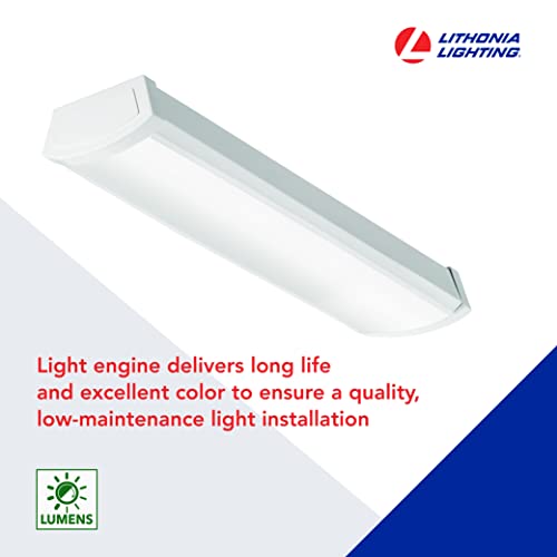 Lithonia Lighting 2' LED Wraparound Light Fixture 4000K Cool White, 24 inch, 120V