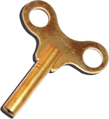 TAURISH Brass Clock Winding Key No. 7-4mm I.D. - Replacement Winder Tool
