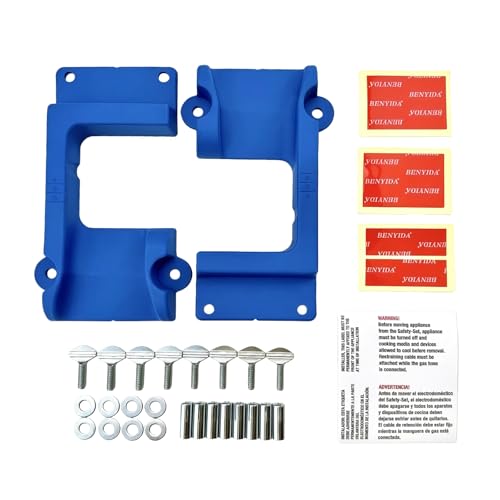 Safety Positioning System for Caster Sets, 2-Pack with 8 Screws & Anchors