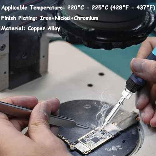 10Pcs Lead-Free 900M-T-B Soldering Iron Tips Solder Welding Replacement Tip Kit for Hakko/Radio Shack/TENMA/QUICK/Aoyue/ATTEN/Yihua Soldering Station with 10g Lead-Free Solder Wire