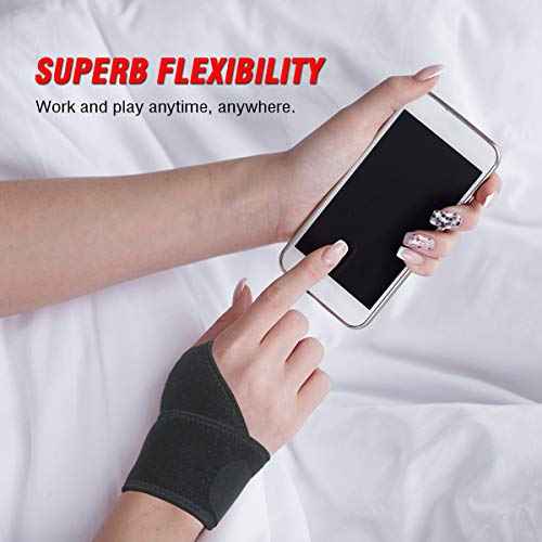 Wrist Brace for Carpal Tunnel, Comfortable and Adjustable Wrist Support Brace for Arthritis and Tendinitis, Wrist Compression Wrap for Pain Relief, Fit for Both Left Hand and Right Hand ? Single