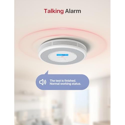 X-Sense Combination Smoke and Carbon Monoxide Detector with Voice Alerts, Smoke Detector Carbon Monoxide Detector Combo with Replaceable Battery, XP0A-SR, 1-Pack